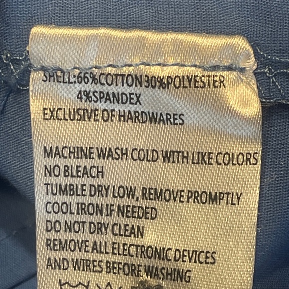 Scottevest Beachcomber Button Up Shirt XL Blue Multiple Hidden Pockets EUC - Picture 9 of 15